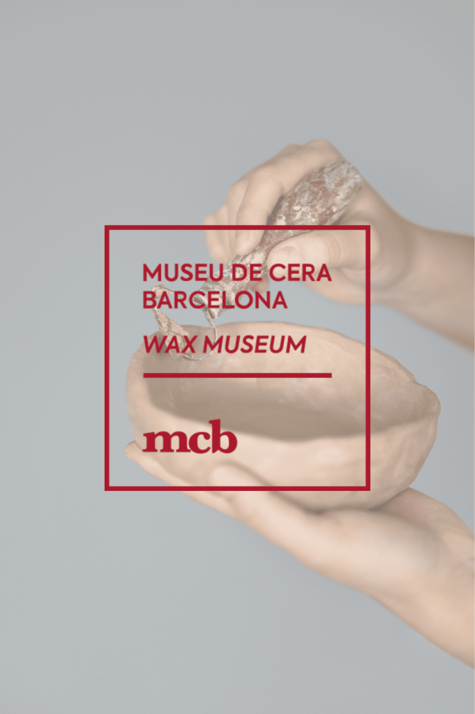Logo du musée de cire à Barcelone, en catalan est dit "Museu de cera Barcelona"